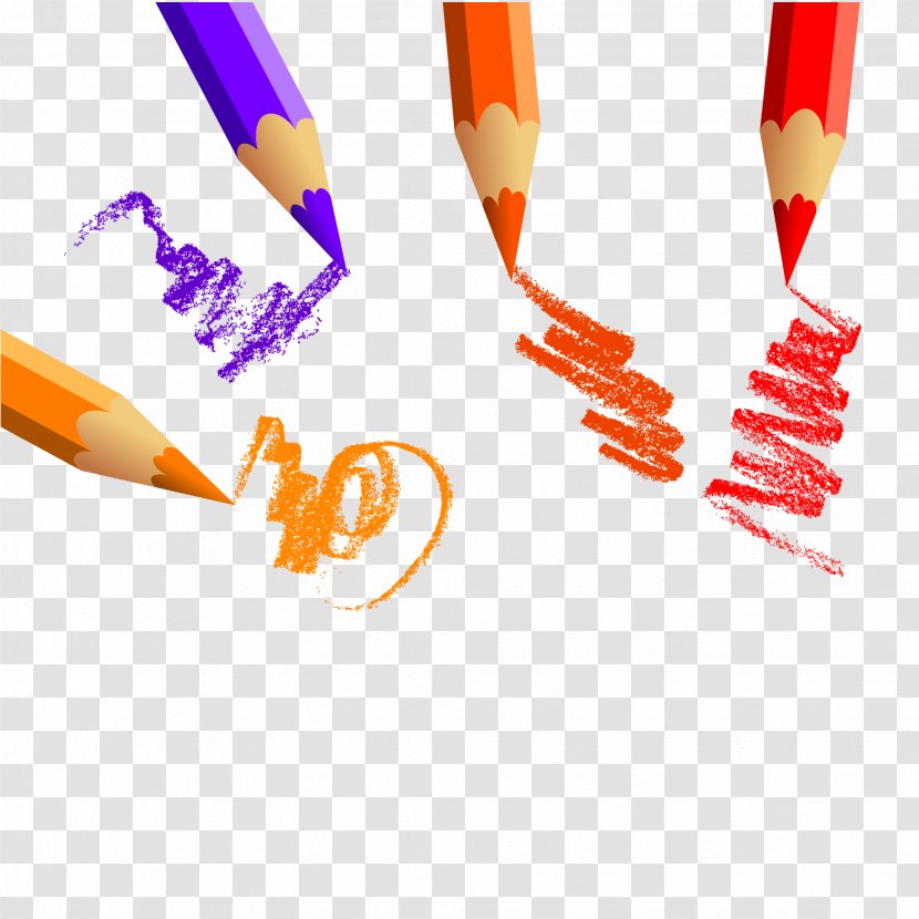 Colored Pencil Drawing - Creative Color Transparent PNG