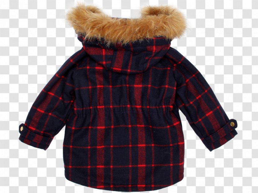 Mini Rodini AB Coat Tartan Wool Parka - Ab - Fox Fur Jacket With Hood Transparent PNG