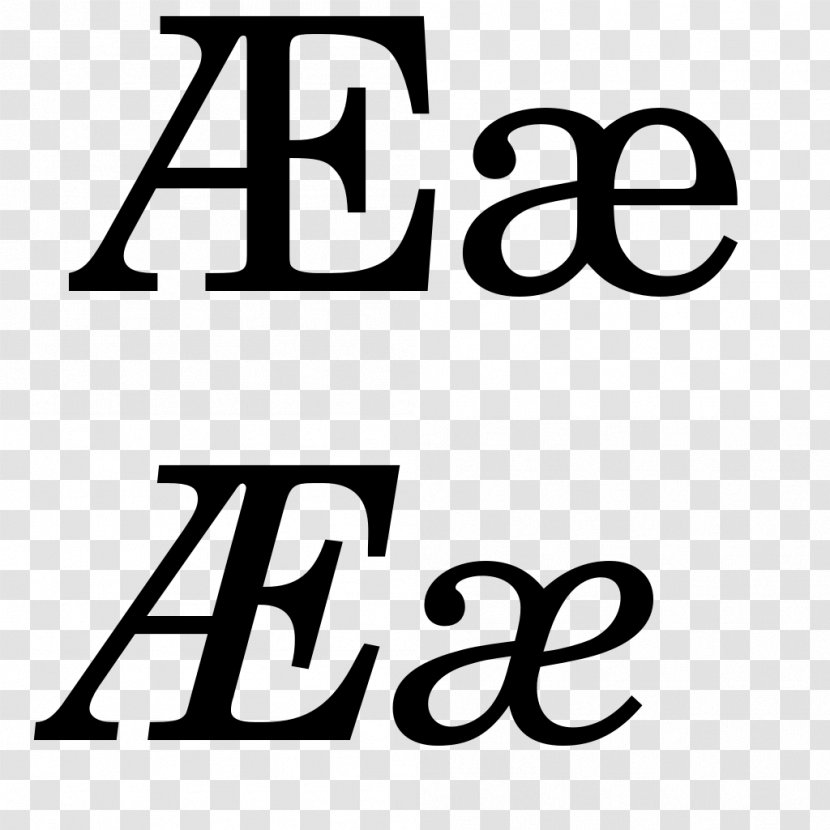 Æ Letter American Eagle Outfitters Typographic Ligature Wikipedia - Language - Monochrome Transparent PNG