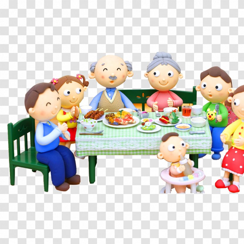 Reunion Dinner Chinese New Year Template - Toddler - Sit Together To Eat Family Transparent PNG