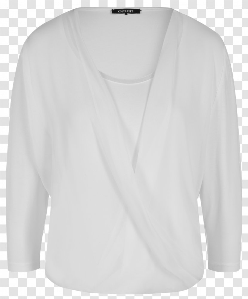 Long-sleeved T-shirt Shoulder Blouse - Neck Transparent PNG