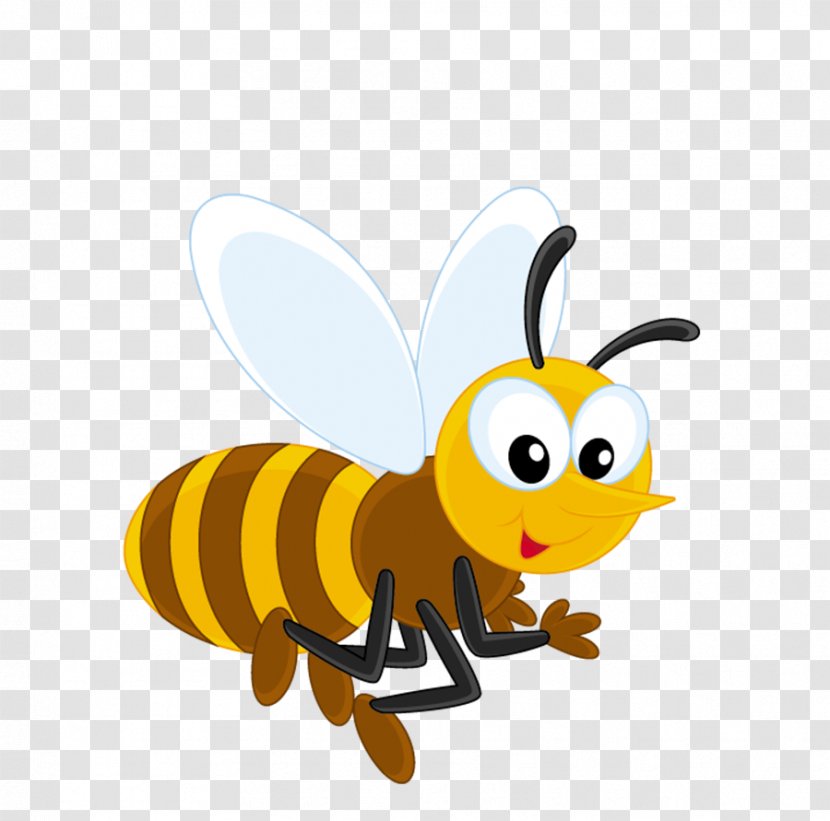 Honey Bee Insect Cartoon - Yellow Transparent PNG