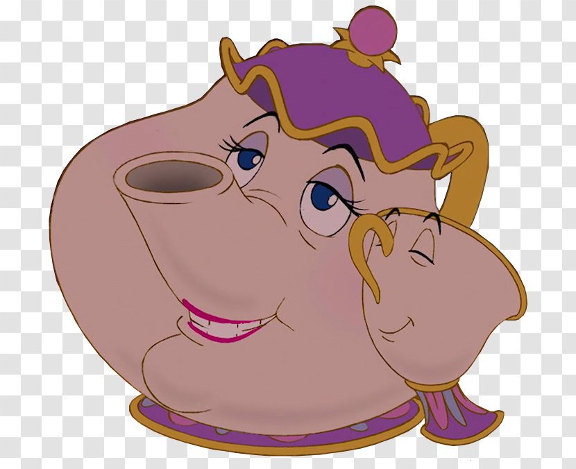 Mrs. Potts The Walt Disney Company Tod Princess Clip Art - Cartoon Transparent PNG