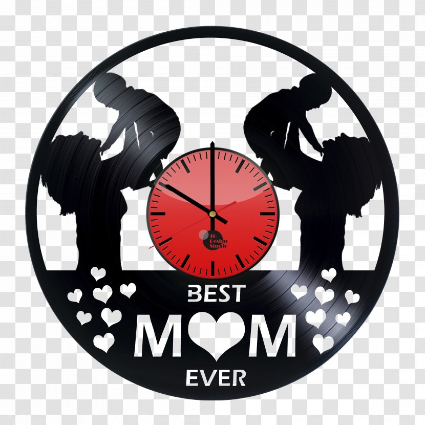 Mother's Day Clock Phonograph Record Wall Transparent PNG