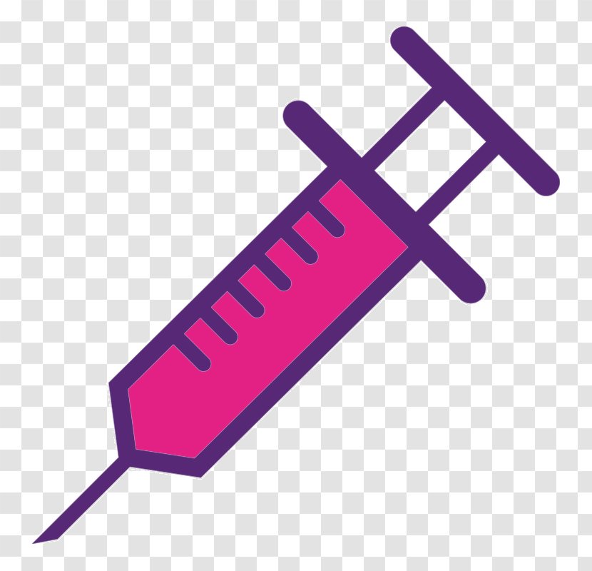 Syringe Cartoon - Injection - Magenta Medical Equipment Transparent PNG