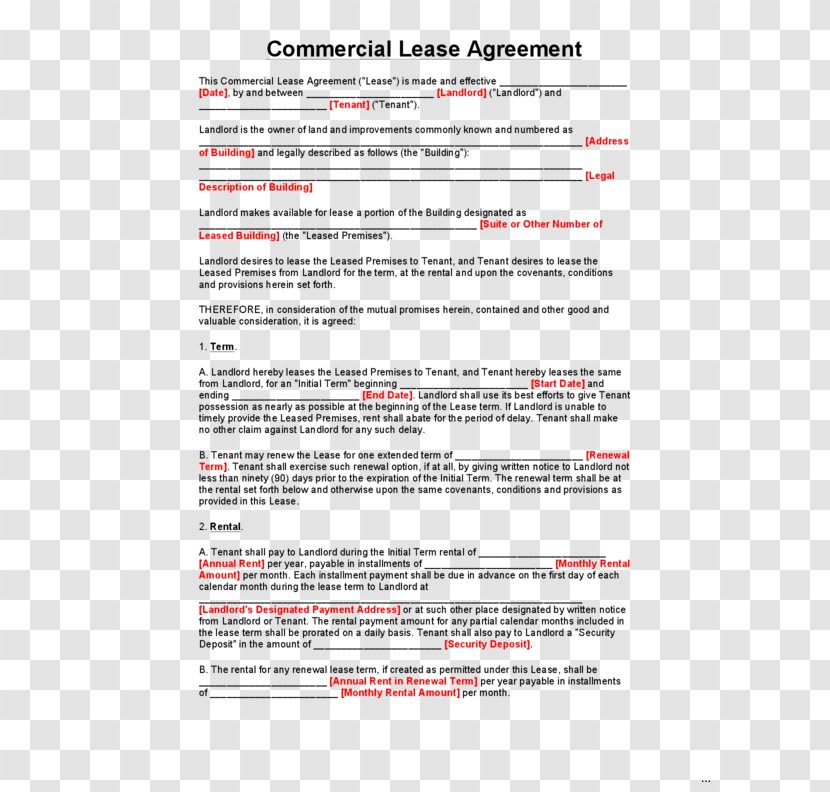 Lease Renewal Rental Agreement Contract House - Landlordtenant Law Transparent PNG