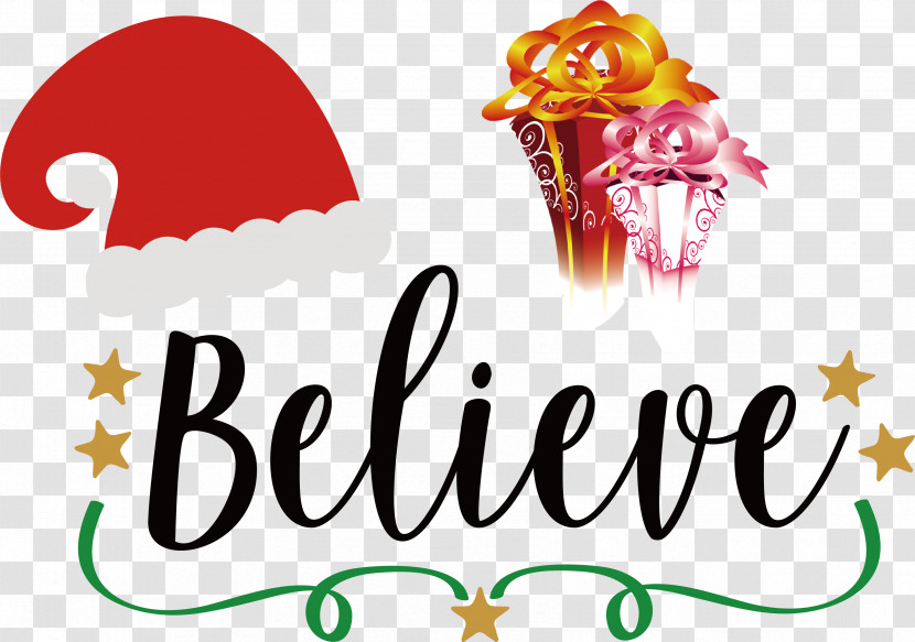 Believe Santa Christmas Winter Transparent PNG