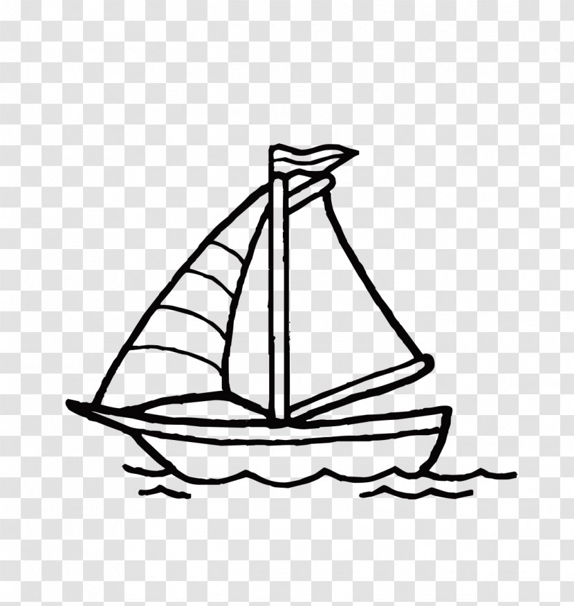 Coloring Book Sailboat Motorboat Sheet - Symbol - Silhouette Transparent PNG