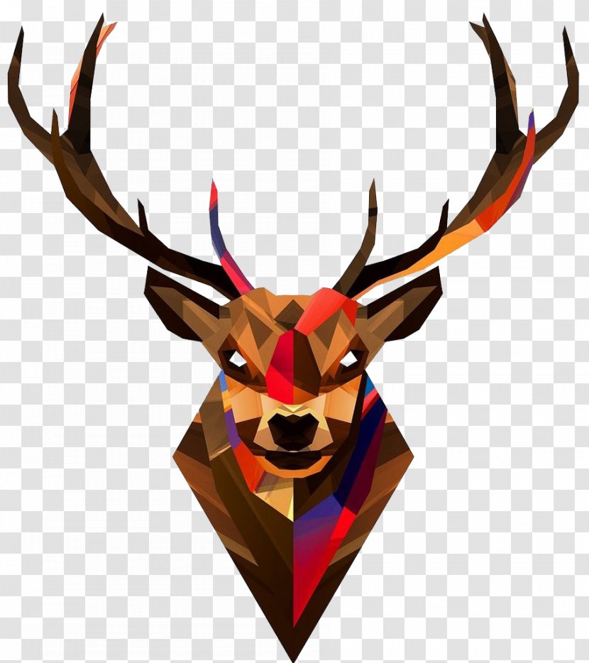 Geometry Animal Geometric Mean Wallpaper Group - Mammal - Deer Head Transparent PNG