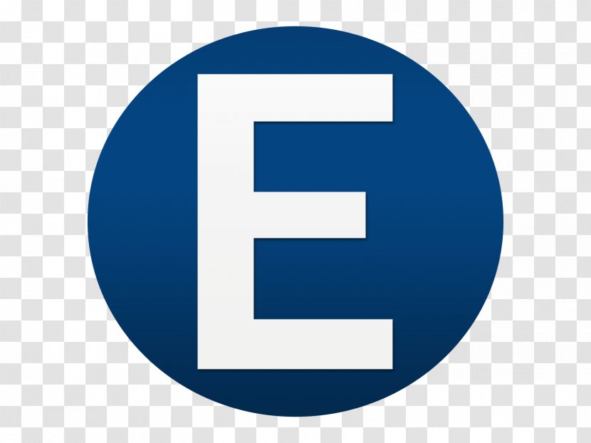 Logo Blue Letter - Number - E Transparent PNG