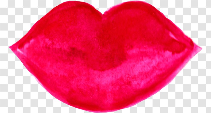 Heart Petal - Love - Red Lipstick Pattern Transparent PNG