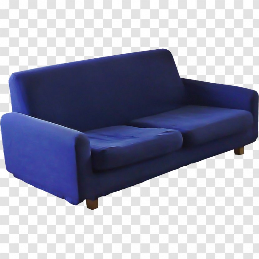 Furniture Blue Couch Cobalt Sofa Bed - Loveseat Chair Transparent PNG