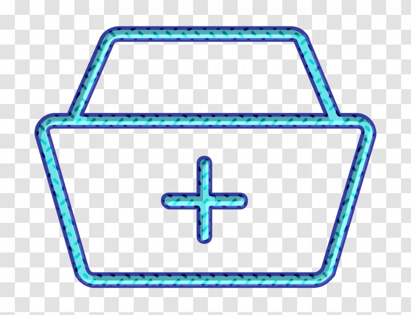 Add Icon Basket - Blue - Rectangle Electric Transparent PNG