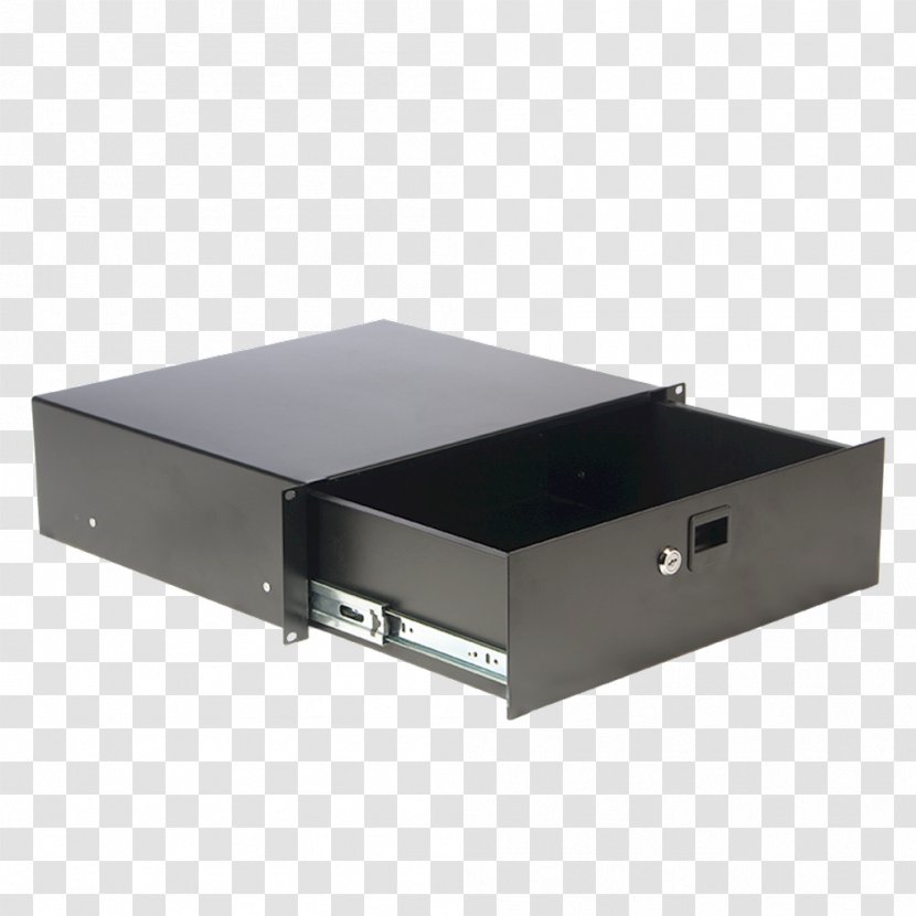 Drawer 19-inch Rack Lock Desk Box - Multimedia - Unit Transparent PNG