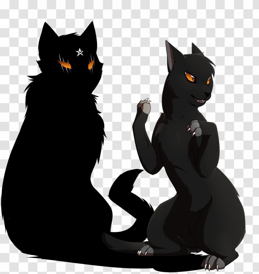 Bombay Cat Warriors Breezepelt Hollyleaf Tigerstar - Black Transparent PNG