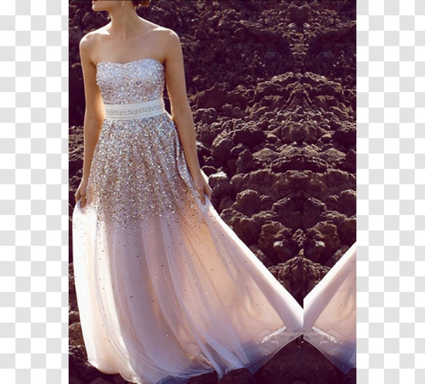 Wedding Dress Prom Evening Gown - Silhouette Transparent PNG