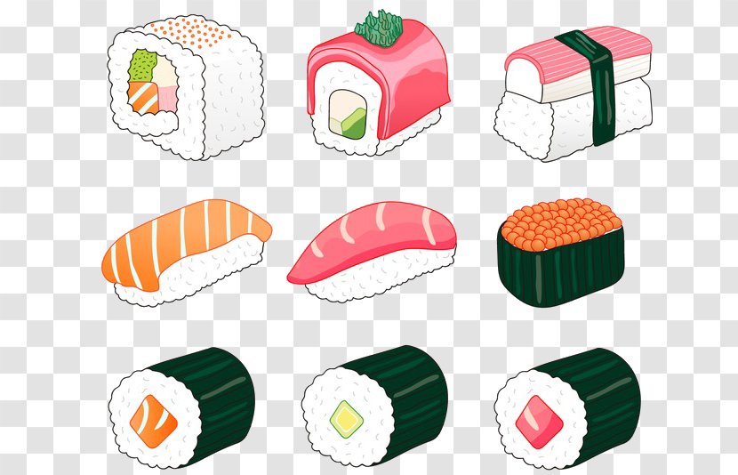 Sushi Japanese Cuisine Spam Musubi Sashimi Transparent PNG