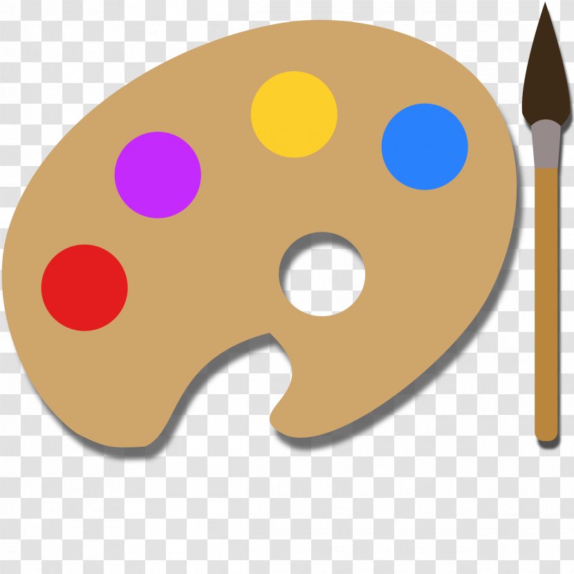 Palette Painting Paintbrush Clip Art - Color - Paint Brush Transparent PNG