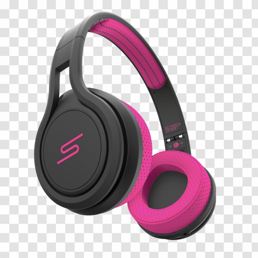 SMS Audio Headphones Sport Microphone Sound - Pink - Ear Transparent PNG