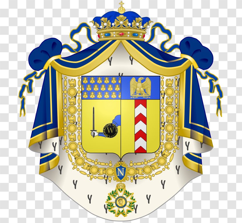 Principality Of Pontecorvo First French Empire Coat Arms Sweden Crest - Camillo Borghese 6th Prince Sulmona - France Transparent PNG