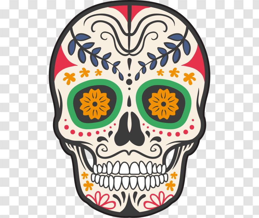 Calavera Mexico Skull And Crossbones Day Of The Dead - Art - Tete De Mort Transparent PNG