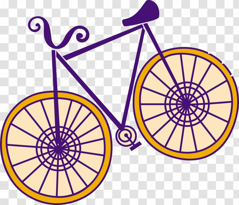 Bicycle Wheel OZ Group Rim Alloy - Oz - Hand Painted Orange Tire Bike Transparent PNG