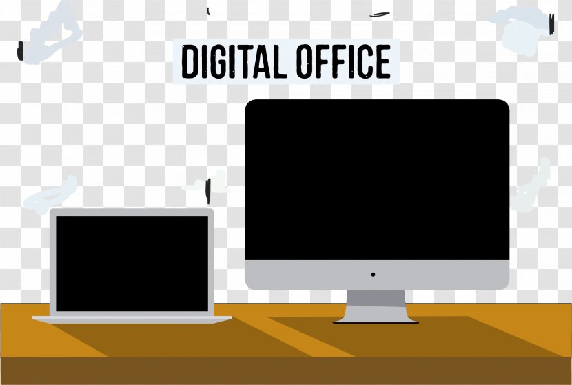 Computer Monitor Table Office - Electronic Device - Vector Display Tables Transparent PNG