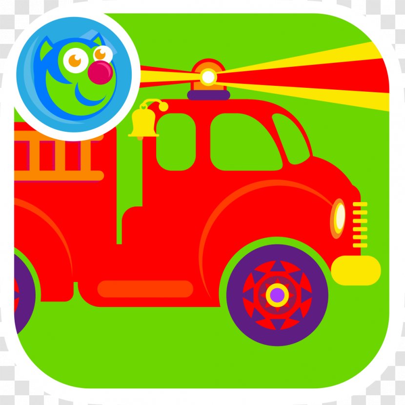 Calling All KneeBouncers App Store - Baby Toys - Fire Engine Transparent PNG