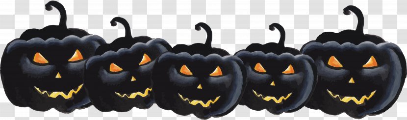 Calabaza Pumpkin Halloween - Black Horror Pumpkins Transparent PNG