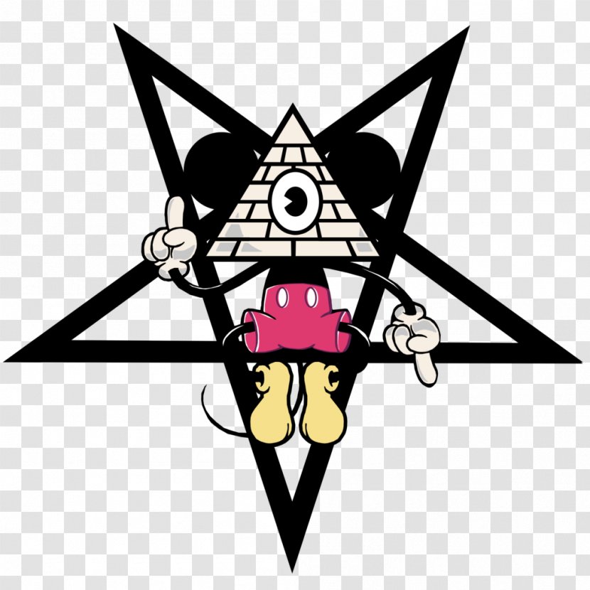Mickey Mouse Minnie Illuminati Freemasonry The Walt Disney Company - Satanism - Pentagram Transparent PNG
