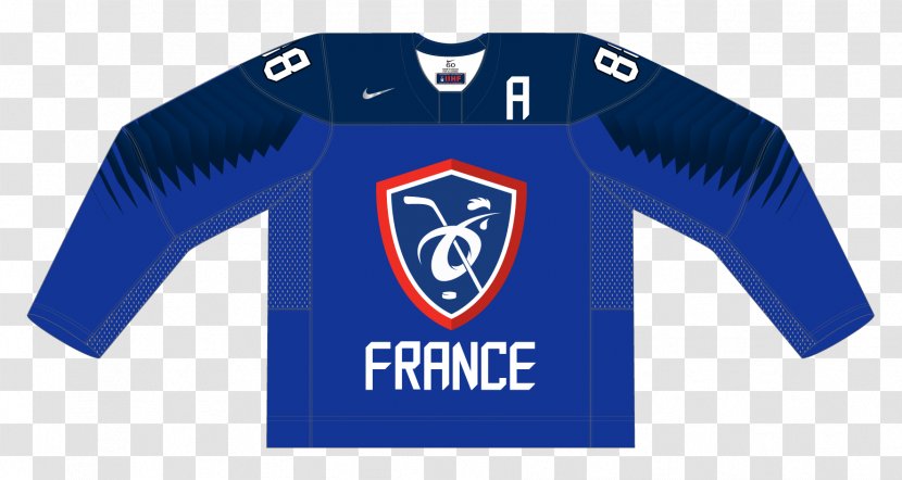 Sports Fan Jersey Decathlon Cit Dessaint Ice Hockey French Team - Sportswear - Blue T-shirt SleeveT-shirt Transparent PNG