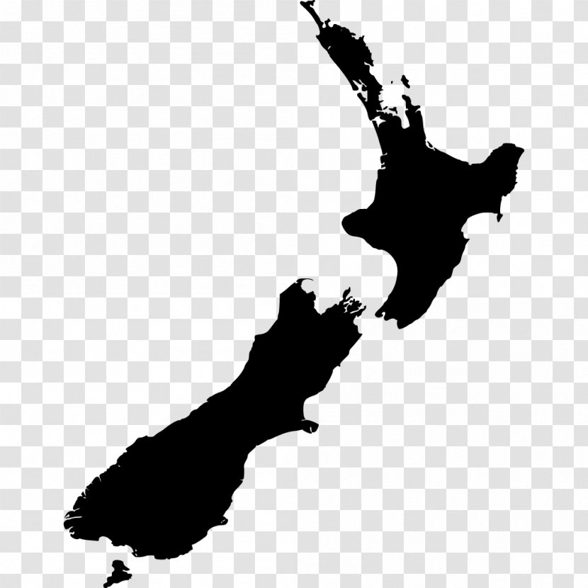 New Zealand Vector Map - Royaltyfree Transparent PNG