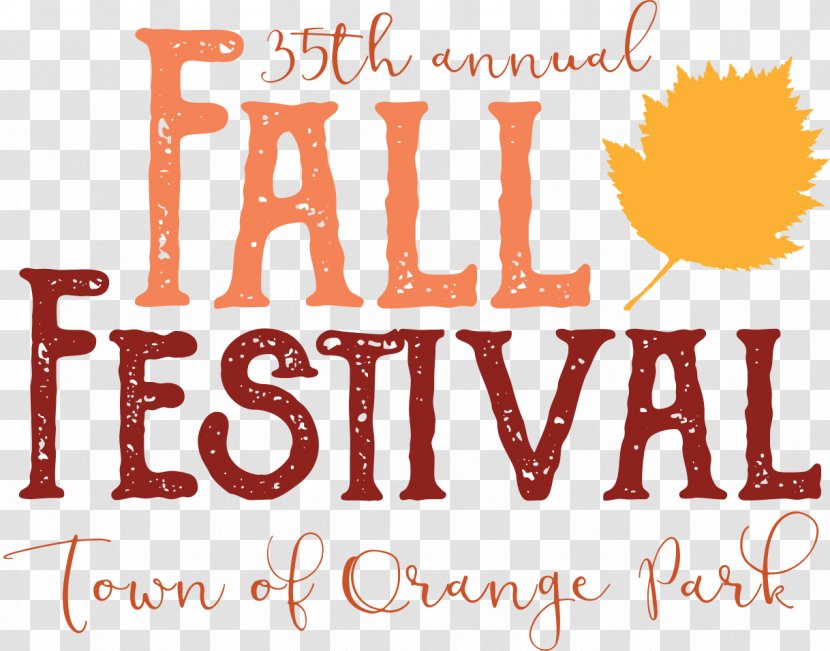 36th Annual Fall Festival Orange Park Autumn Logo - Florida Transparent PNG
