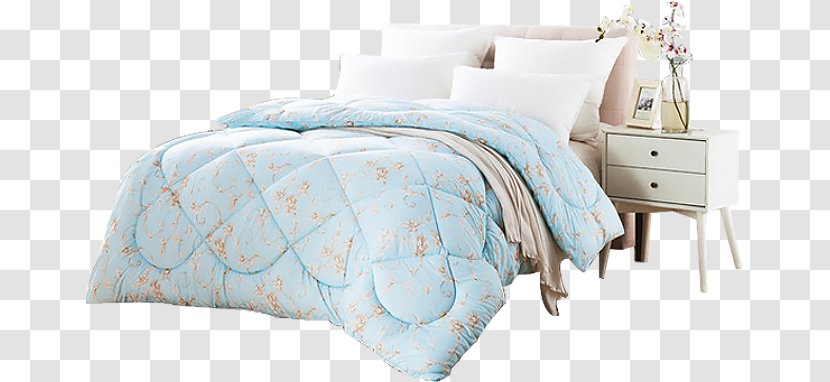 Textile Blue Bed Frame Icon - Queen Material Transparent PNG