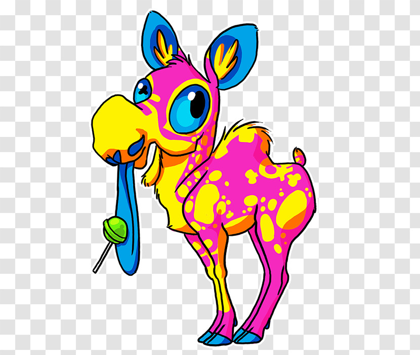 Cartoon Pink Animal Figure Snout Line Transparent PNG