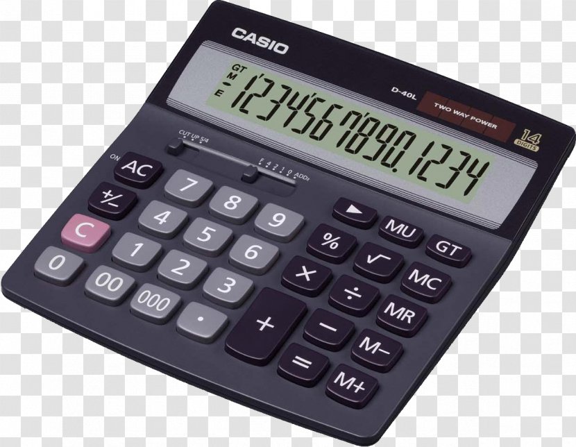 Calculator Casio - Office Supplies - Black Image Transparent PNG