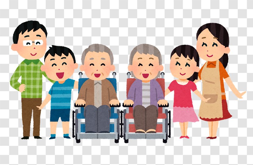 Caregiver Old Age Home Disability Assisted Living - Human Behavior - Large Family Transparent PNG