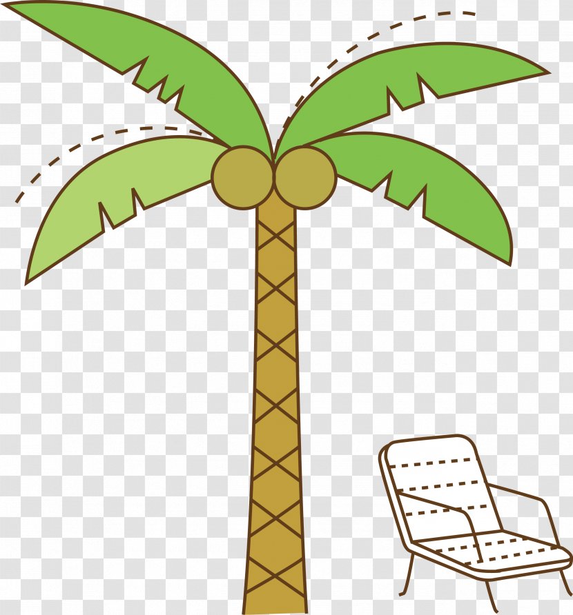 Arecaceae Tree Clip Art - Flowerpot - Coconut Loungers Transparent PNG