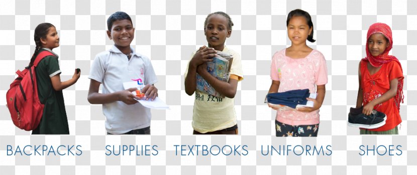 School Supplies T-shirt Child Uniform - Sleeve - Children Back Transparent PNG