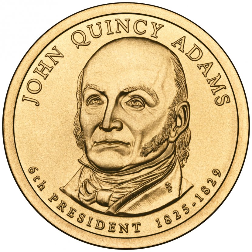 John Quincy Adams Philadelphia Mint Presidential $1 Coin Program Dollar - Coins Transparent PNG
