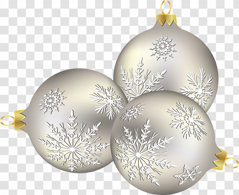 Christmas Ornament Decoration Snowflake - Tree - Silver Ball Transparent PNG