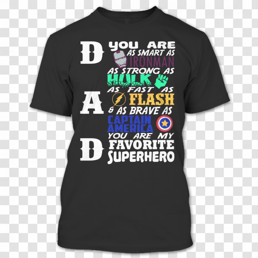 T-shirt Top Sleeve Blouse Active Shirt - Cotton - Father Superhero Transparent PNG