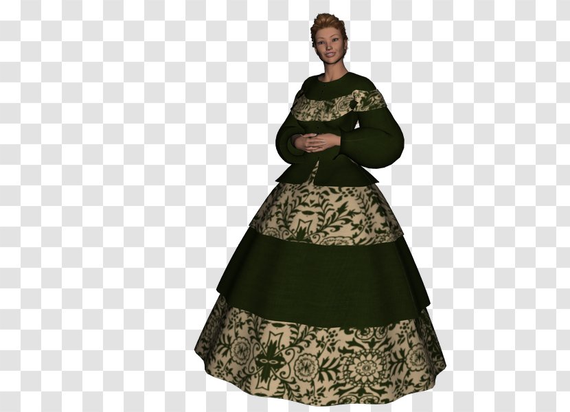 Costume Design Dress Gown - English Ivy Transparent PNG