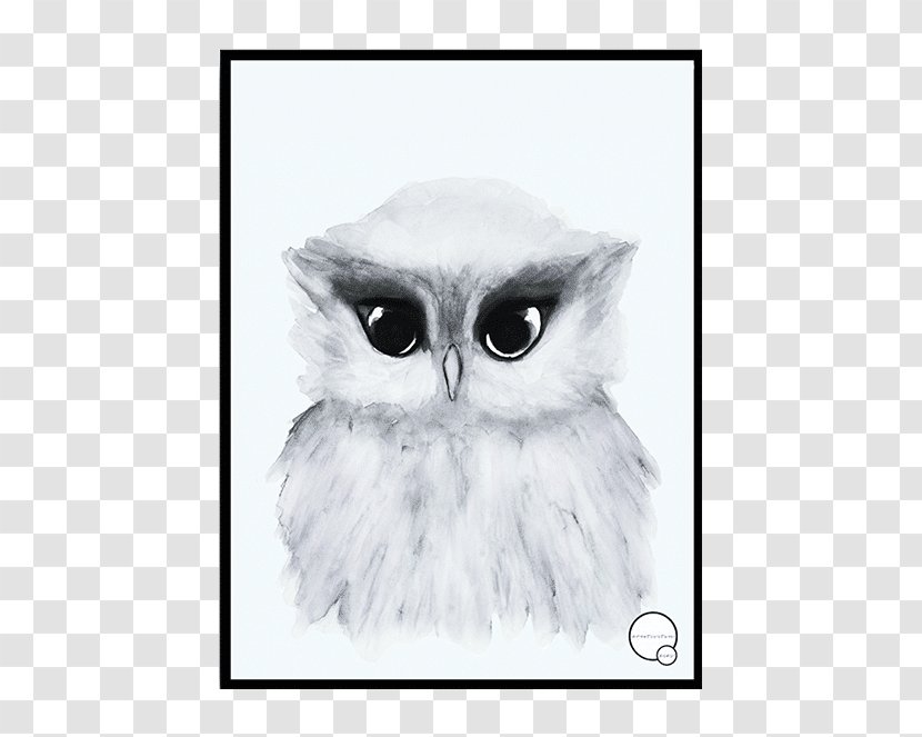 Poster Artikel Painting - Olle Eksell - Watercolor Owl Transparent PNG