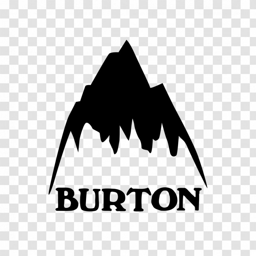 Burton Snowboards T-shirt Logo Snowboarding - Black And White Transparent PNG