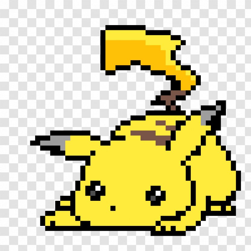 Pikachu Pixel Art - Yellow Transparent PNG