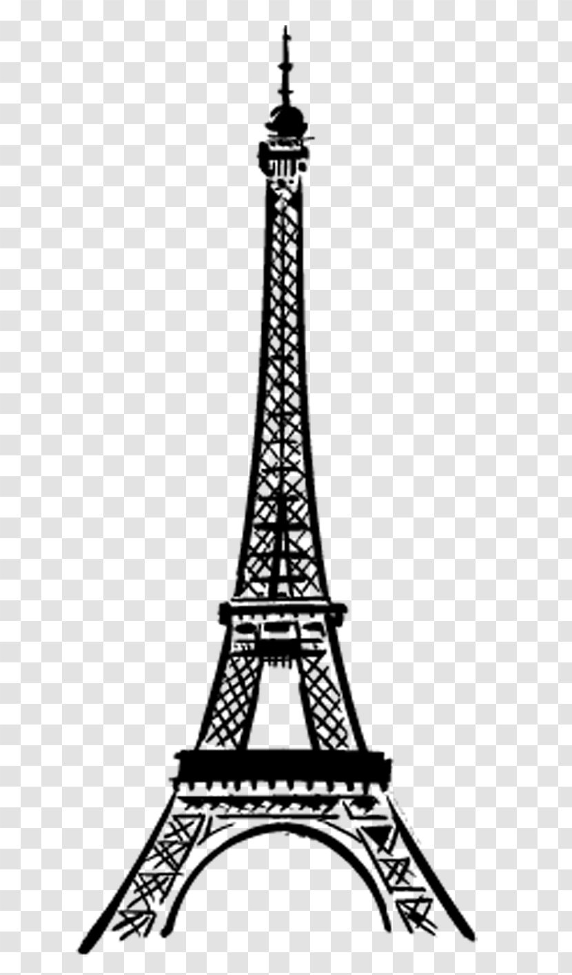 Eiffel Tower Champ De Mars Drawing - Monochrome Transparent PNG