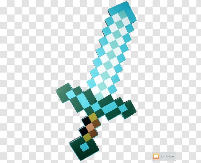 Minecraft: Pocket Edition Sword Toy Game - Watercolor - Minecraft Diamond Axe Transparent PNG
