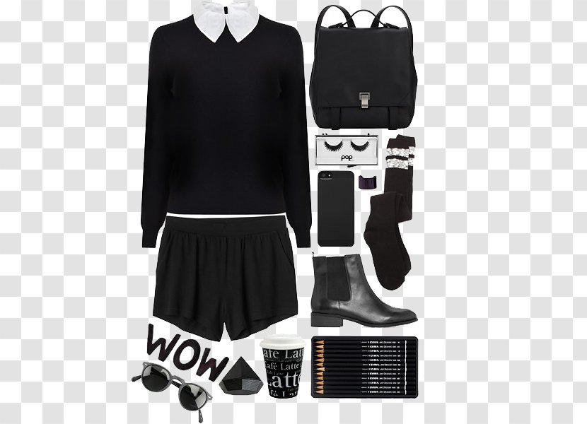 Black And White Clothing - Women With Campus Wind Transparent PNG