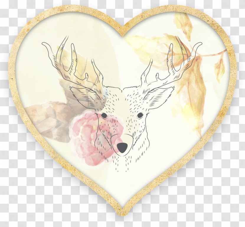 Deer Antler Cartoon Character - Heart Transparent PNG